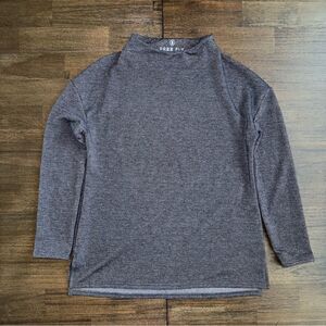 Free Fly Gray Women’s Performance Bamboo Mock Neck Soft Top Size Small